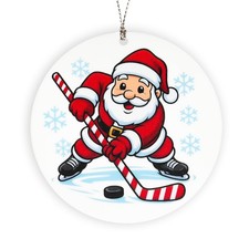 Hockey Ornaments for Christmas Tree, Ornament Santa