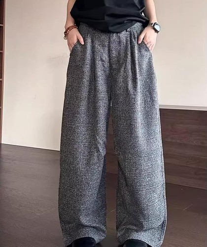 Men's Business Formal Plaid Cotton Blend Straight Leg Casual Pants Trousers New - Picture 5 of 9