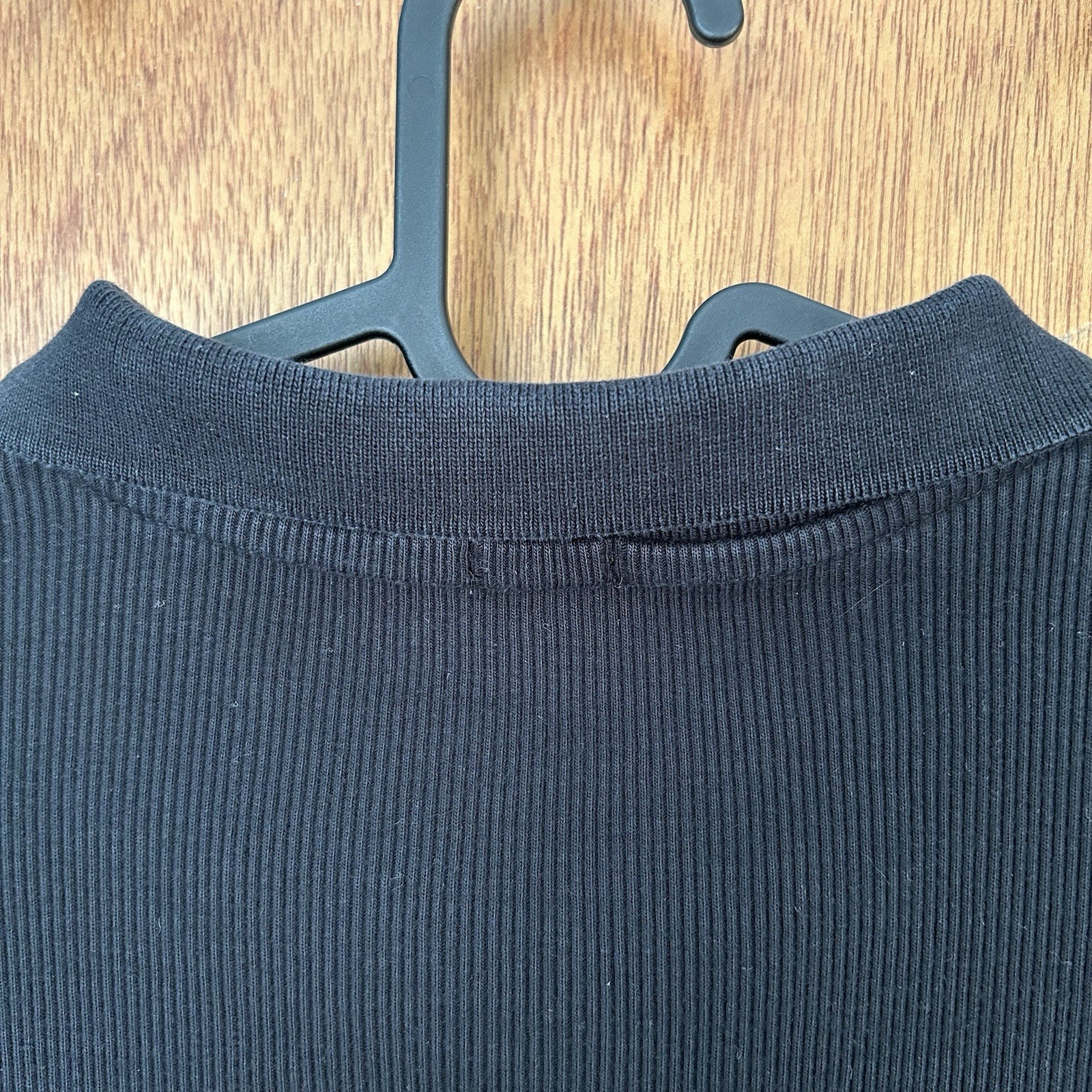 John Galt Brandy Melville 100% Cotton Black Long Sleeve Button Up Top Size Small