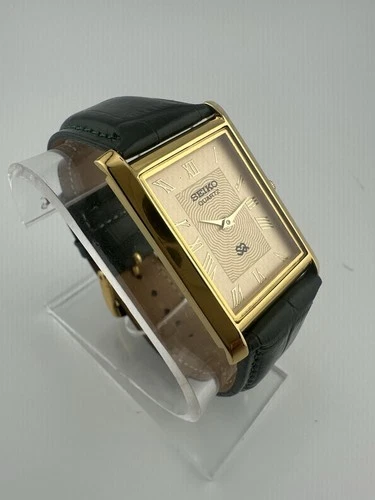 GOLD DIAL-Vintage Seiko Slim Quartz Men’s Wrist Watch