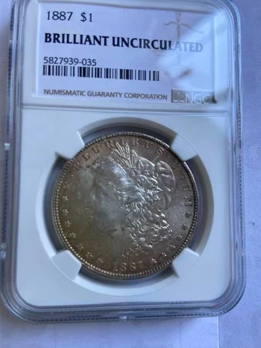 1887-P Morgan Silver Dollar NGC BRILLIANT UNCIRCULATED