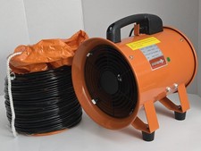 8 Inch Utility Blower Fan w/ Duct Hose, 3500 RPM Industrial Exhaust Ventilator