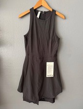 Lululemon Nulux Running Dress 8" Graphite Grey Sz 8 Tennis Athleisure
