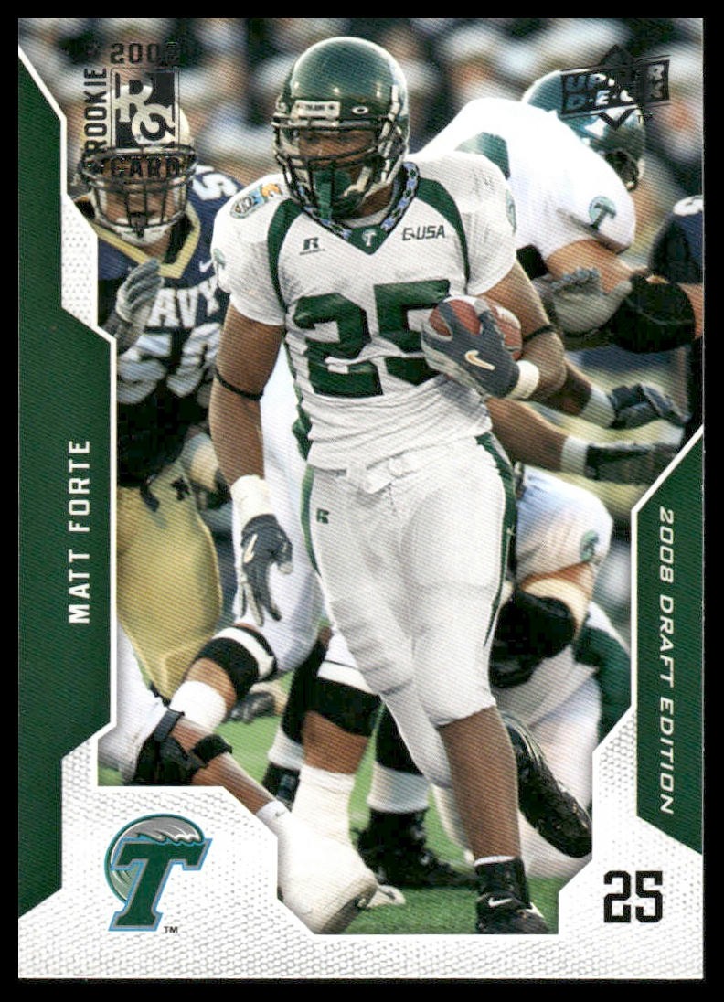 Matt Forte Rookie 2008 Upper Deck Draft Edition #73 Tulane Green Wave