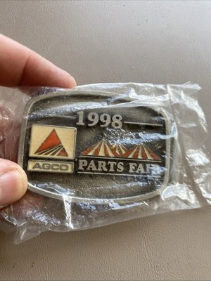 Agco 1998 Parts Fair Pewter & Enamel Belt Buckle 2nd in Series Limit Ed SpecCast