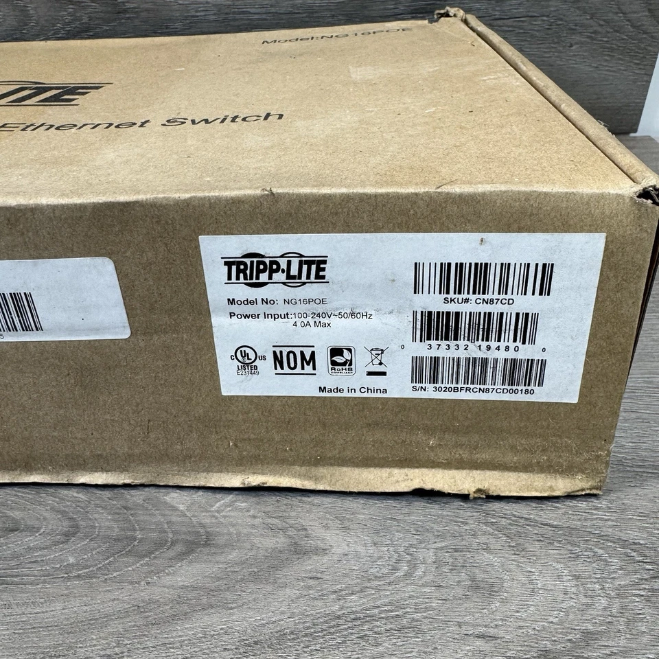 TRIPP-LITE NG16POE 16 Port Gigabit Ethernet Switch Ng16 POE New Unmanaged - Image 2 of 3