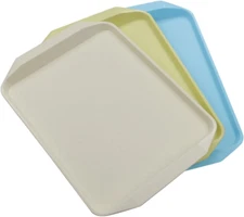 Yuright 3 Pack Rectangular Fast Food Trays, Colored Serving Tray