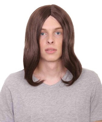 Hollywood Mens Rocker Pop Star Cosplay Wig Premium Breathable Capless Cap HM-214