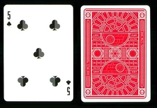 Playing card Star Wars Dark Side Red - 5 of Clubs ZT 24