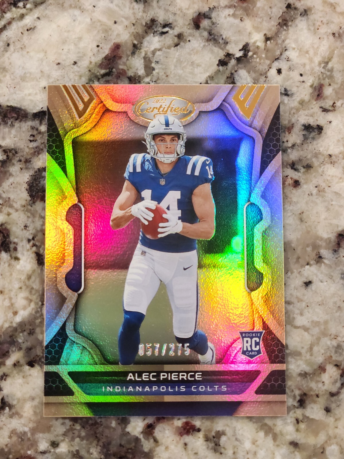 Alec Pierce 2022 Panini Certified Bronze /275 #136 Indianapolis Colts Rookie