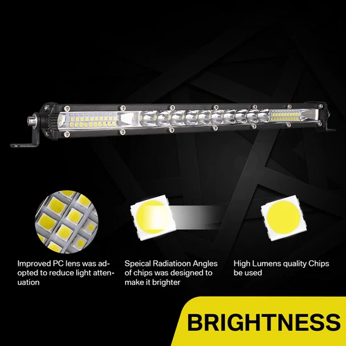 12" 1200W LED Lightbar Lichtbalken Arbeitsscheinwerfer Offroad Lampe 12V 24V DE - Bild 7 von 10
