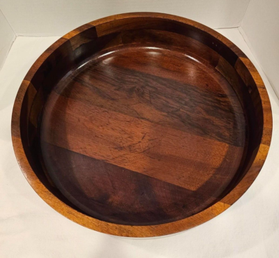 Jean Gillon Tropic Art Made in Brazil Jacaranda Wood Large Bowl 15