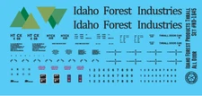 N Scale - Idaho Forest Industries Thrall All Door Box Car Decals