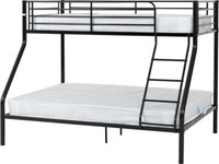 Tandi Triple Sleeper Bunk Bed Black 3ft Single and 4ft6 Double
