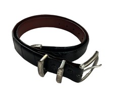 Torino Elite Black American Alligator Leather Belt Made in USA Mens Size 34