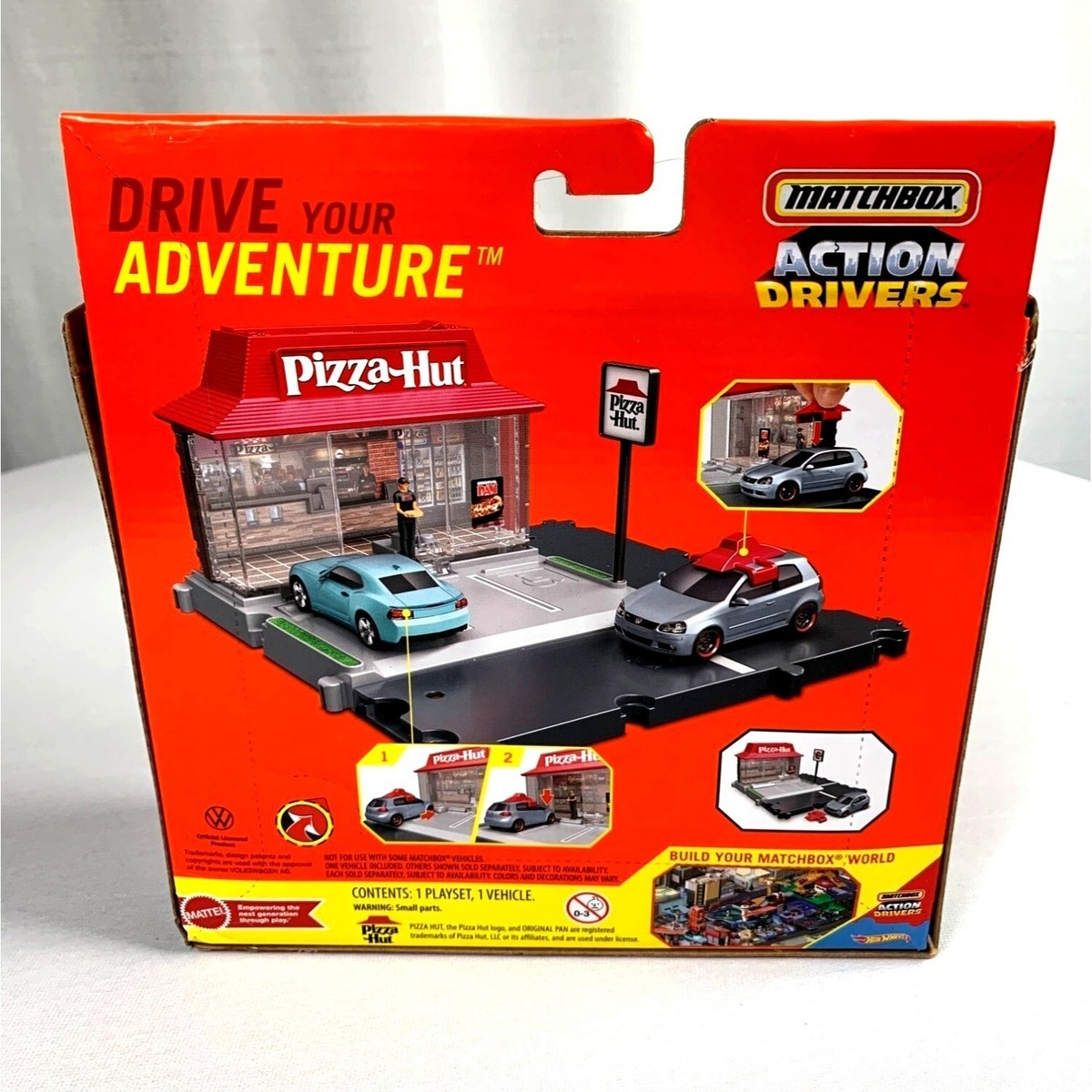 Mattel Matchbox Action Drivers Pizza Hut Pizza Run Volkswagen GTI