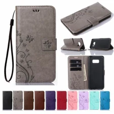 Butterfly Flip Leather Case Cover For Samsung Galaxy S6-S20 S21 S22 S23 S24 S25+