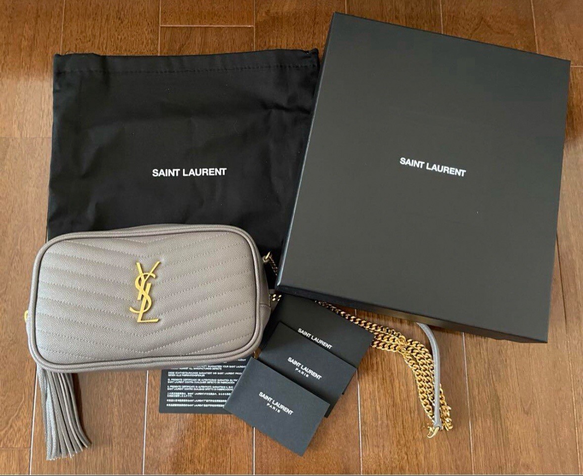 ✴︎SAINT LAURENT✴︎ Borsa a tracolla Mini Lou in pelle per fotocamera GIOCO