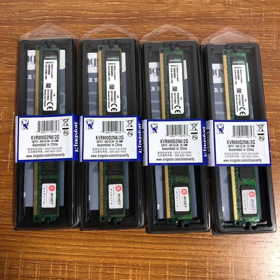 Kingston 8GB 4x 2GB PC2-6400 DDR2 800MHz KVR800D2N6/2G DIMM Desktop Memory ZT BT - Image 2 of 4