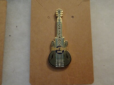 Hard Rock Cafe pin Chicago Hotel Building Guitar Carbide & Carbon Building 2003