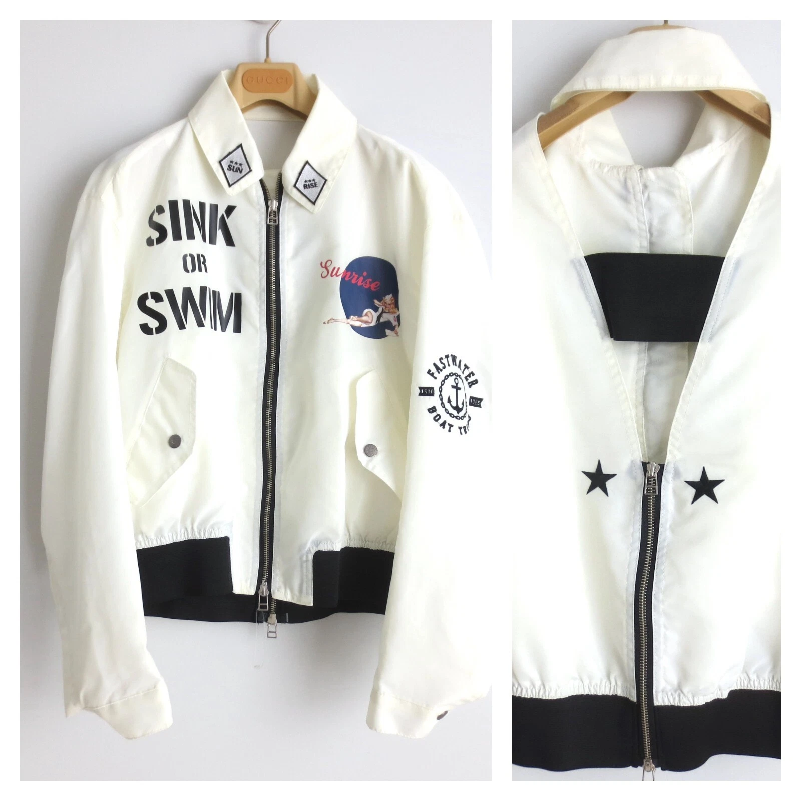 OFF WHITE GIACCA A VENTO DONNA OFF WHITE NUOVA SENZA ETICHETTE Tg O S