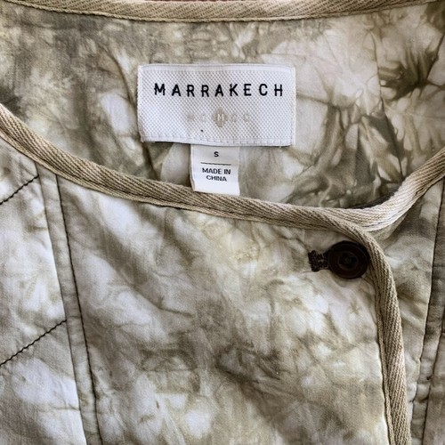 Giacca trapuntata Anthropologie Marrakech verde tie dye bomber moto taglia small - Foto 2 di 6