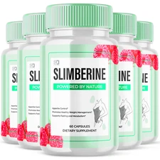 (5 Pack) Slimberine Natural Loss Capsules Powered by Nature Advanced Supplement