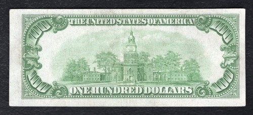 FR. 2153-G 1934-A $100 FRN FEDERAL RESERVE NOTE CHICAGO, IL ABOUT UNCIRCULATED - Picture 2 of 2