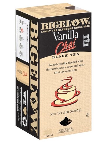 Bigelow Tea Black Tea Vanilla Chai - 20 Tea Bags Pack of 6 - Picture 2 of 2