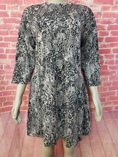 Zara Basic Women's Skater Dress 3/4 Sleeve Size Small NEW  #C