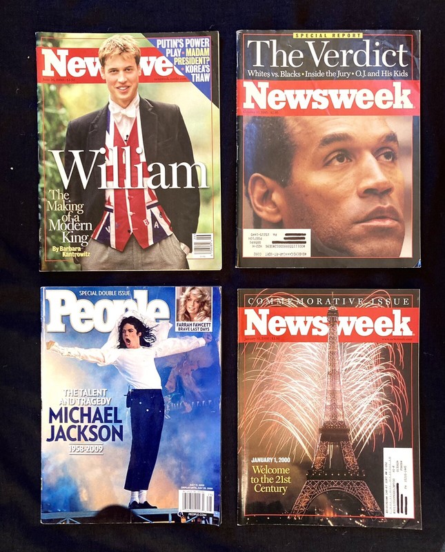 Pop Culture Magazine Lot: People, Newsweek (Michael Jackson, Prince William, OJ)