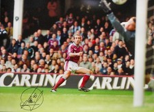 PAOLO DI CANIO SIGNED WEST HAM UNITED 16x12 FOOTBALL PHOTO COA PROOF DICANIO