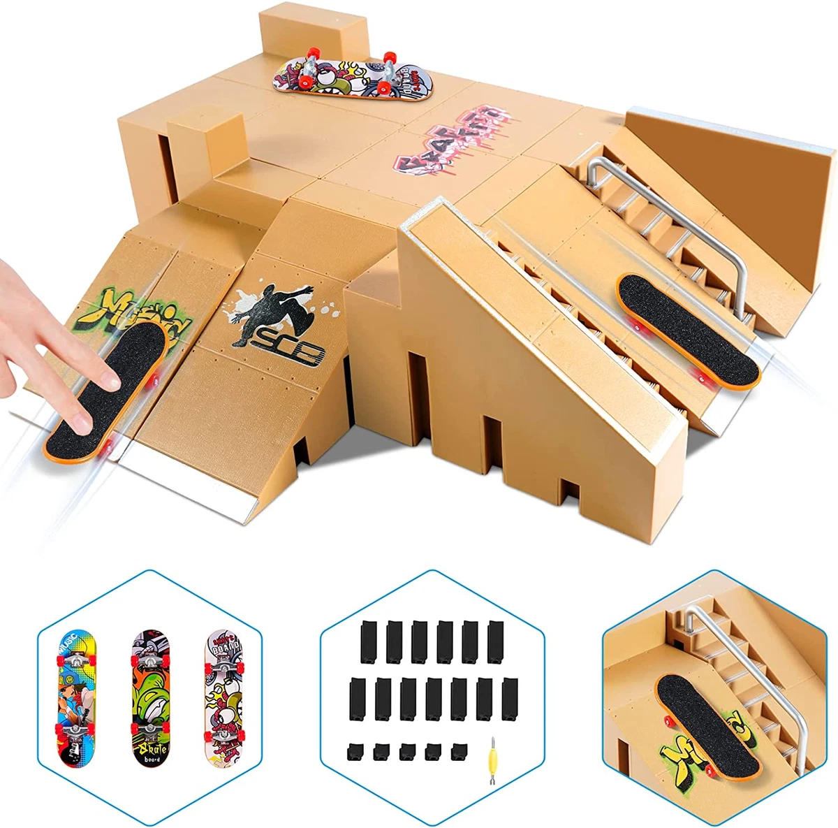 Toy cheap skateboard park