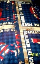 100 Cotton Fabric BTY 45" Patriotic Home of the Brave America the Beautiful