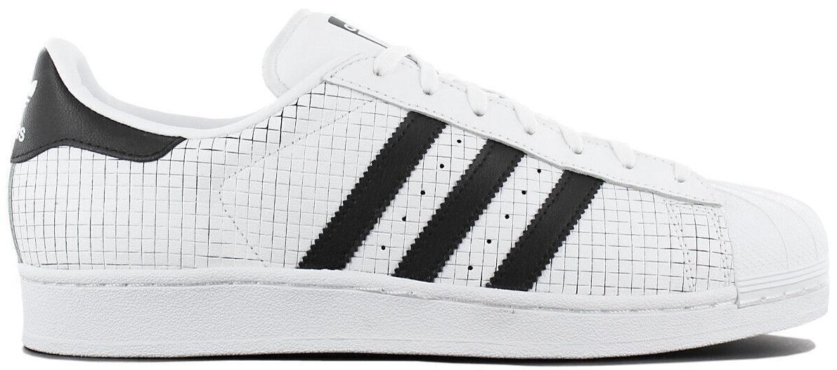 Adidas Grid Leather Originals Superstar AQ8333 Men\'s 9.5 White & Black adidas Superstar Grid Leather for Sale | Authenticity  main image 2