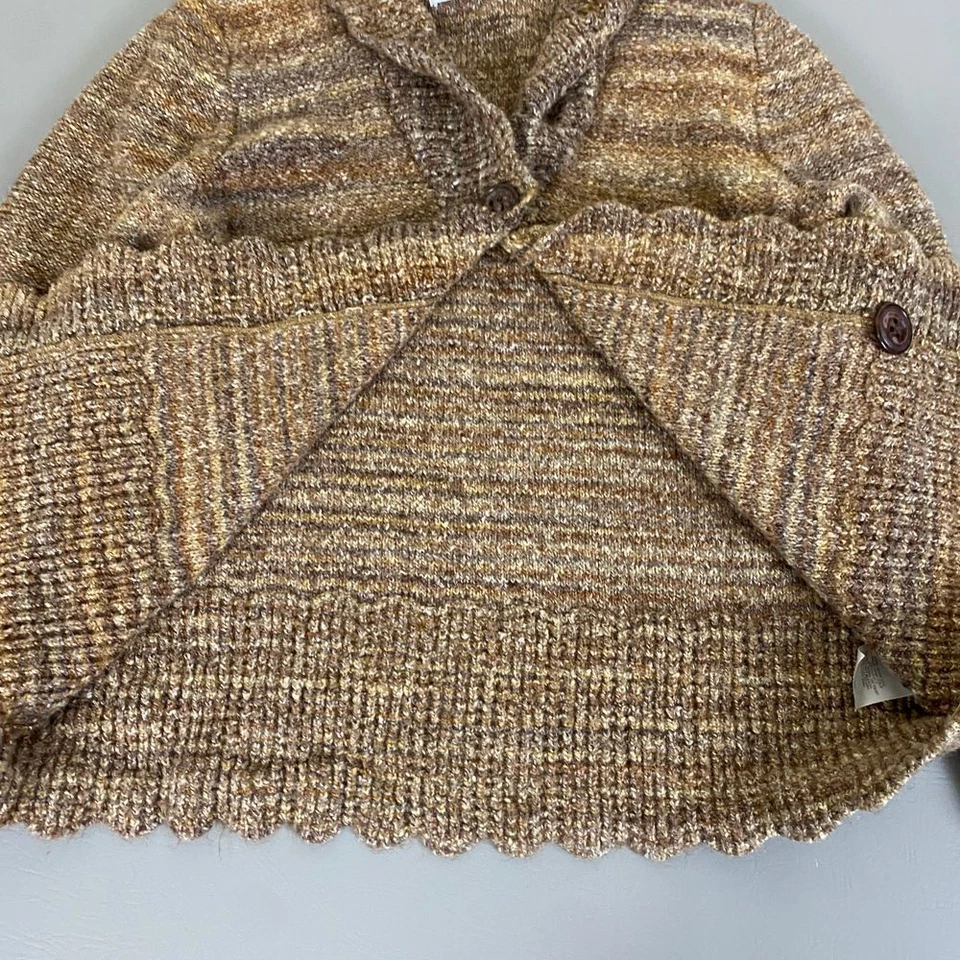 Кардиган Alfred Dunner вязаный на пуговицах спереди свитер женский размер большой коричневый бежевый - Изображение 4 из 4