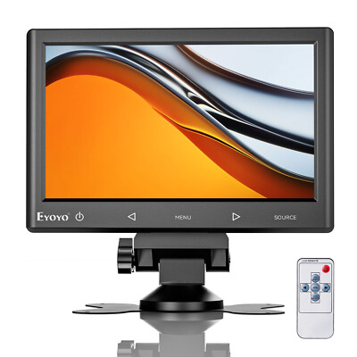 Eyoyo 7Inch Monitor 1024x600 IPS Screen AV VGA HDMI Monitor for DVD, VCD, TV-Box