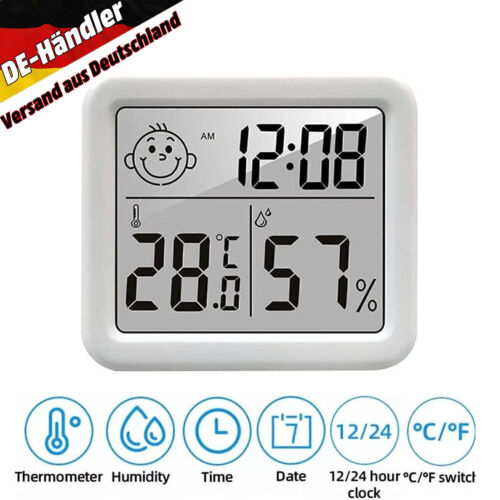 Digitales Thermo-Hygrometer Thermometer Feuchtigkeitsmessgerät Wetterst K5Q5 - Bild 1 von 8