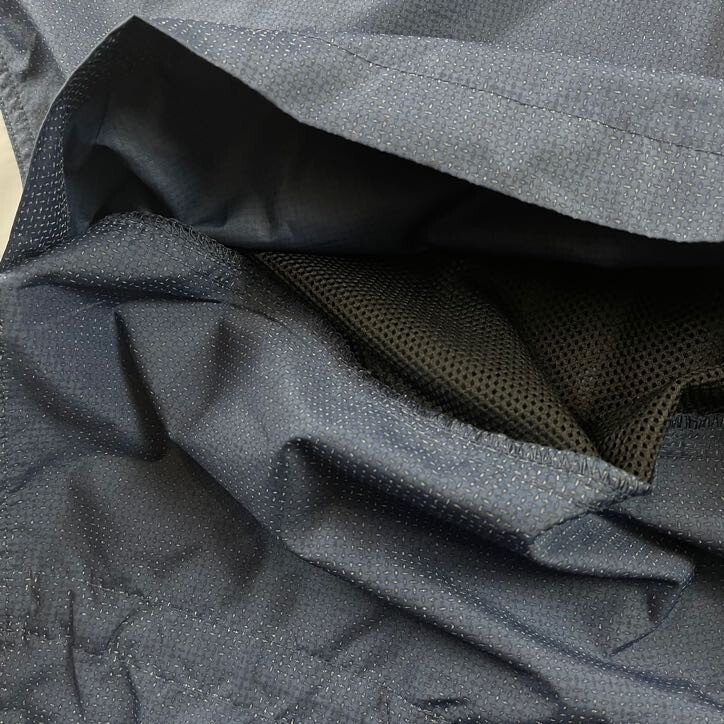 IllumiNITE Jacket Mens Large Blue Full Zip Mock Neck Windbreaker Vented Outdoor