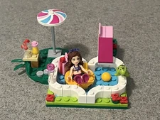 2015 LEGO FRIENDS SET# 41090-OLIVIA'S GARDEN POOL 82Pcs 1FIG INSTRUCTIONS NO BOX