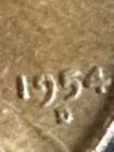 1954-D WHEAT PENNY MINT MARK ERROR XF — photo 5
