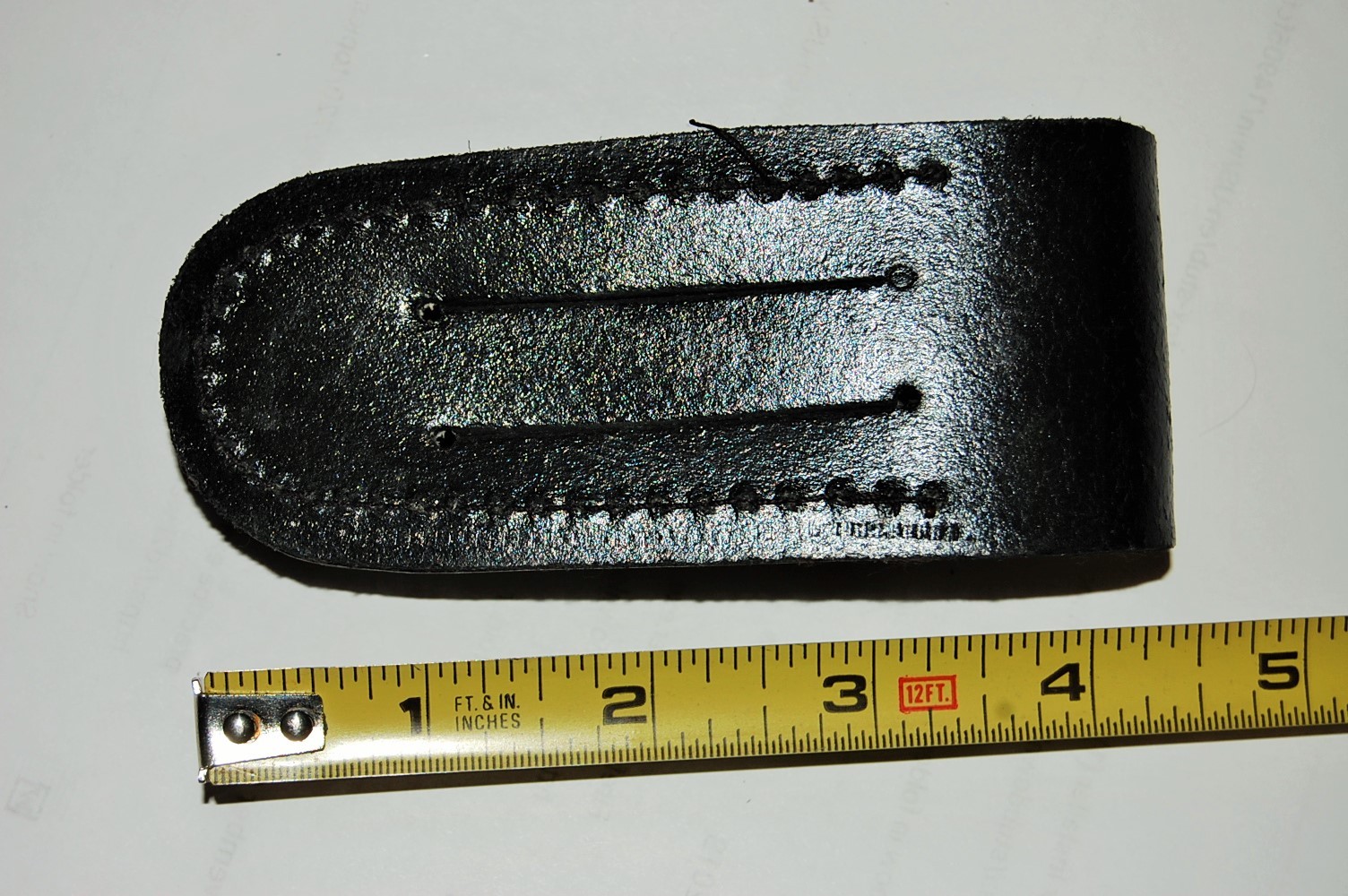 4.5" Black Leather Belt Sheath for Folding Knife - Fast Shipping