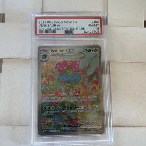 Pokémon Venusaur ex 198/165 Scarlet & Violet 151 Special Illustration Rare PSA 8