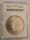 1891-P Morgan Silver Dollar ANACS Old Holder AU-58