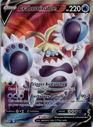 2021 Sword & Shield - Fusion Strike Crabominable V Basic/Rare Ultra #248