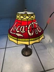 Vintage Coca-Cola Acrylic Shade Accent Table Lamp – Tested & Works