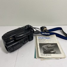 Sony CCD-TR21 Hi8 Handycam Camcorder Mechanically Tested Powers On w/ AC Adapter