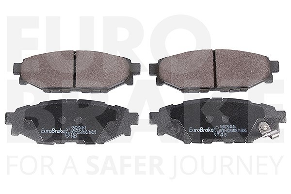 Eurobrake Bremsbelagsatz, Scheibenbremse Hinterachse U.A. FüR Subaru, Toyota-image