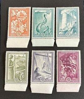 Greece Stamps 1951 Reconstruction Fund Set Of 6 MNH SG 692 7 Cat £275