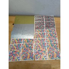 Huge Lot of 15 Creative Memories ABC /123 Mini Alphabet Sticker Sheets Complete